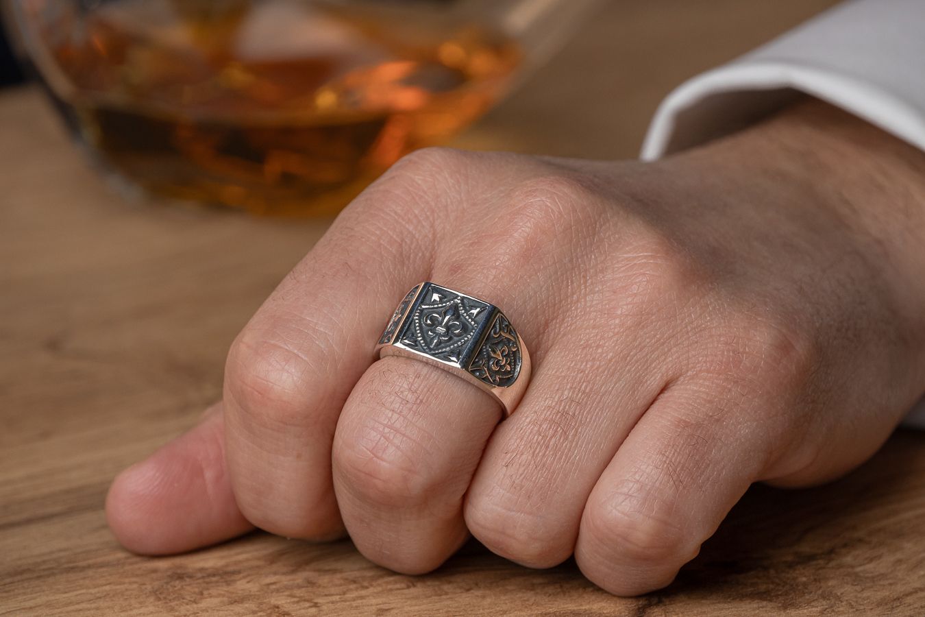 Anello Uomo Maria Cristina Sterling Argento 925 Giglio Fiorentino G3001/20